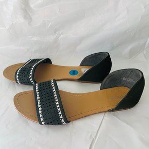 Nicole Nlyla Ankle Support Slide Flat Olive Sandal